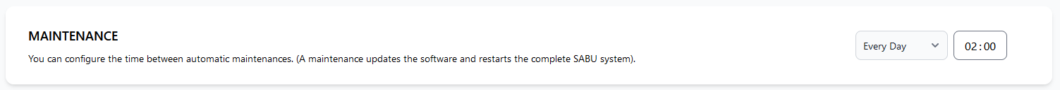 maintenance